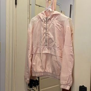 Lite pink windbreaker hoodie